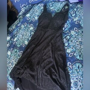 Black Glitter Homecoming Dress